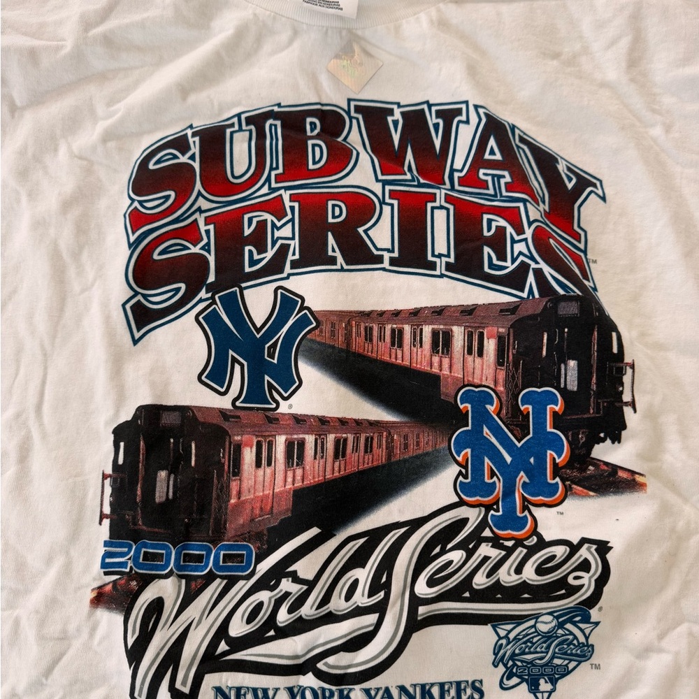 Original 2000 MLB Subway Series World Series Yankees Mets T-Shirt XXL